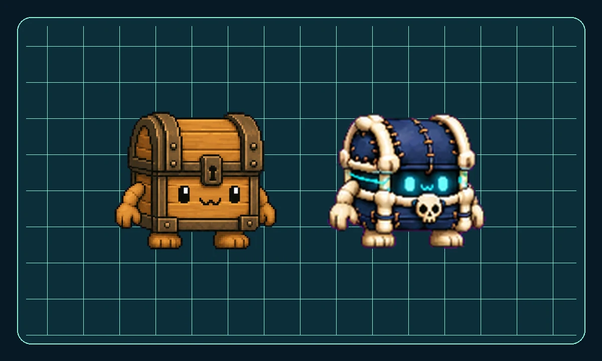 Wooden and bone chest companions